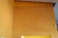 Venetian Plaster ( Polished ) with hand painted stencil